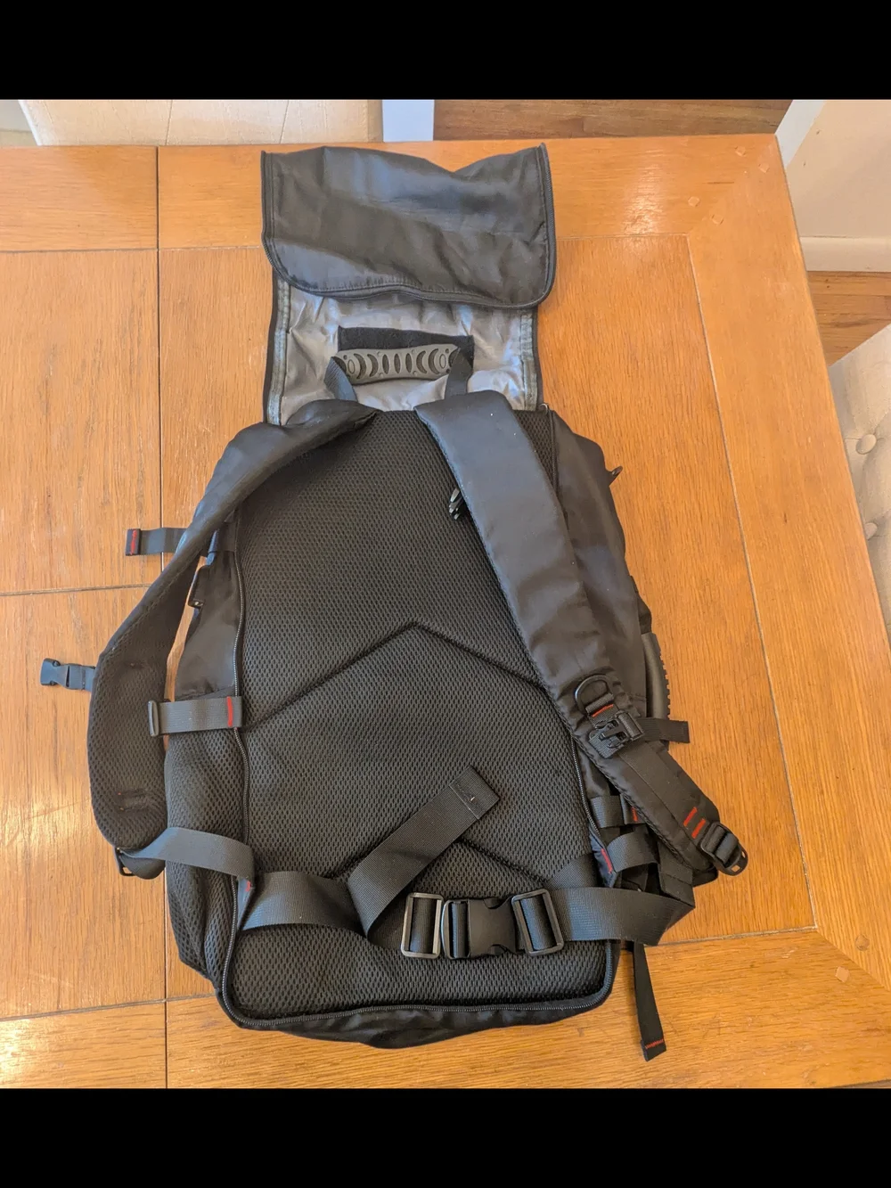 Large Black Travel Hiking Laptop Backpack USB Charging Multi Pocket